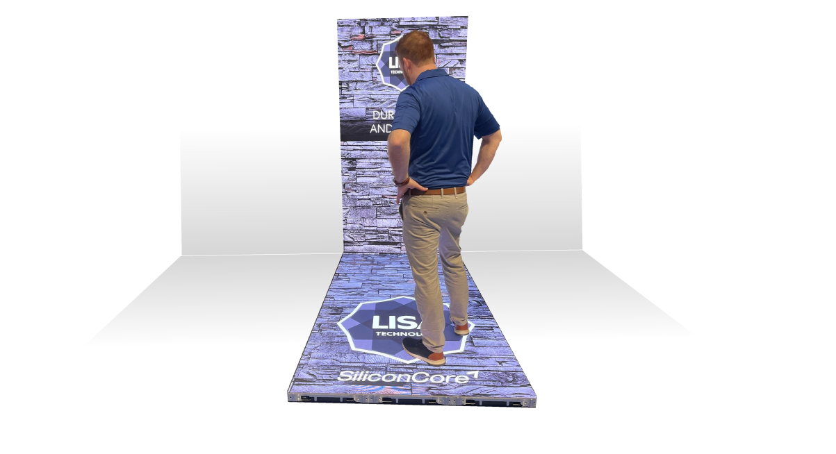 HIGH RESOLUTION 1.2MM LED MODULAR FLOOR DISPLAY — SiliconCore