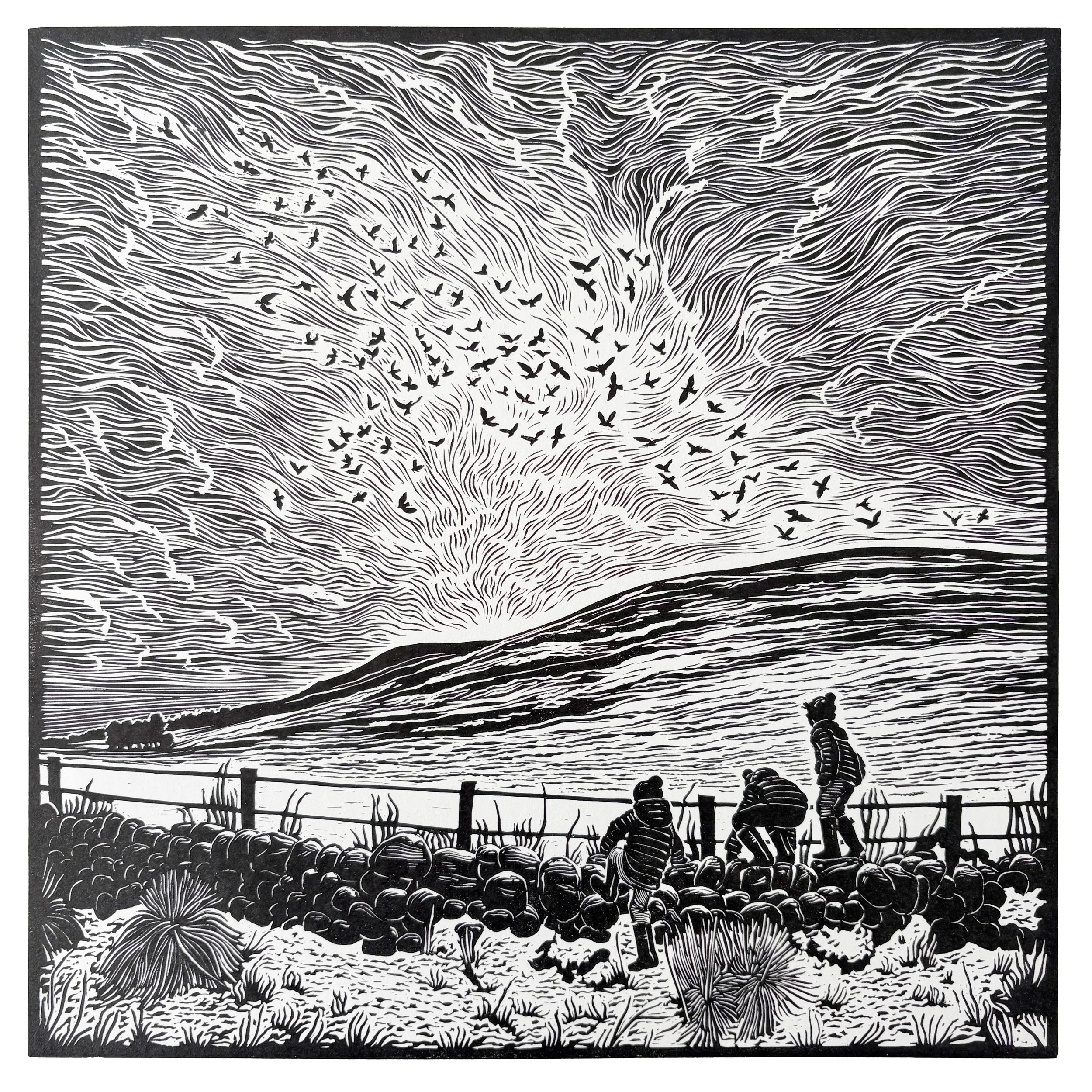 THE EXPLORERS_GLEN CLOVA_Linocut_B&W_Grade_White Frame.jpg