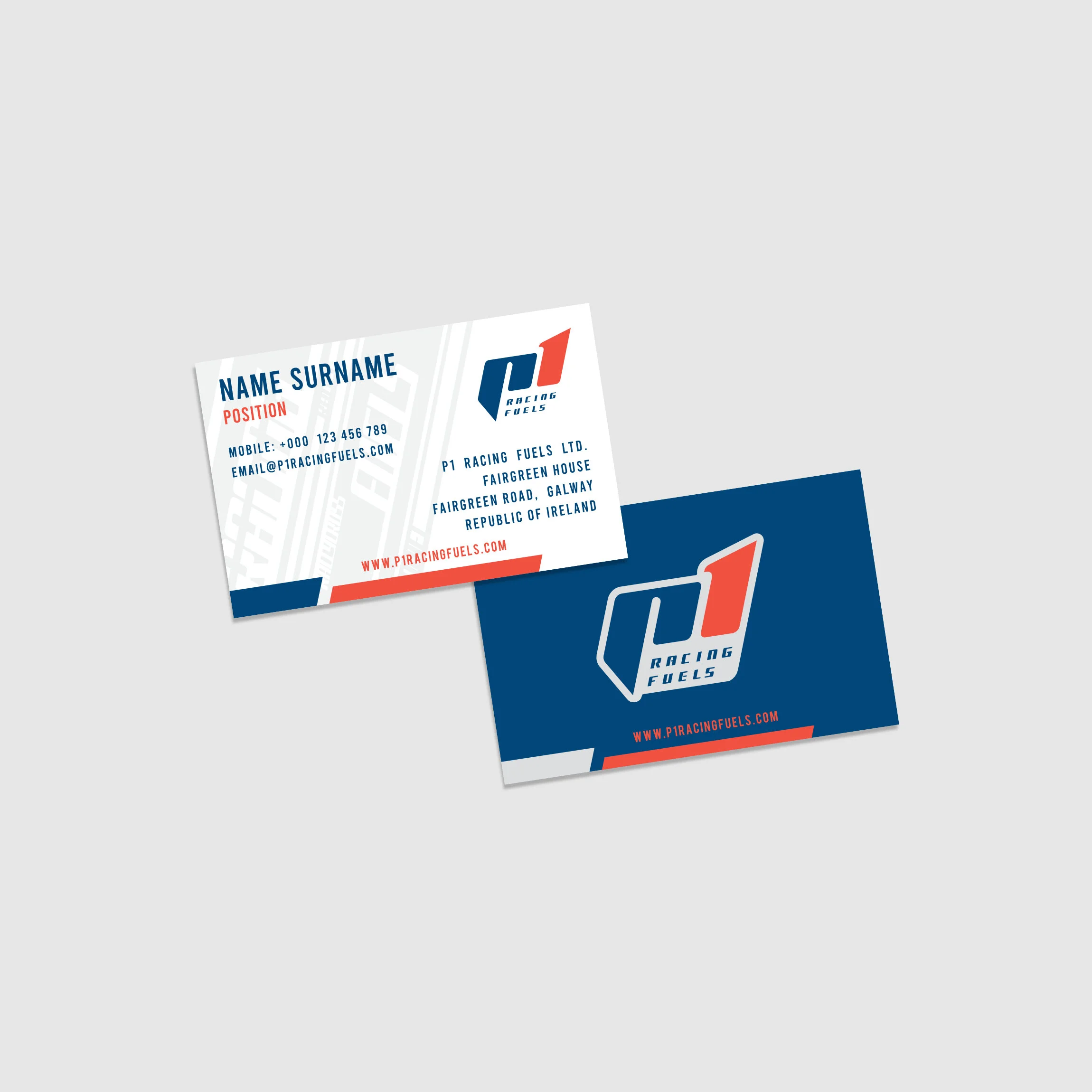 Business Card for a Racing Fuel Manufacturer