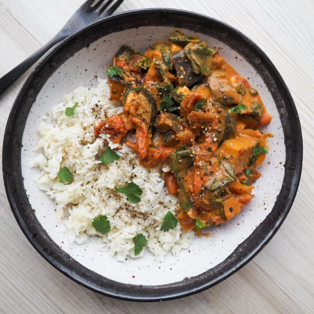 Roasted Aubergine &amp; Tomato Curry