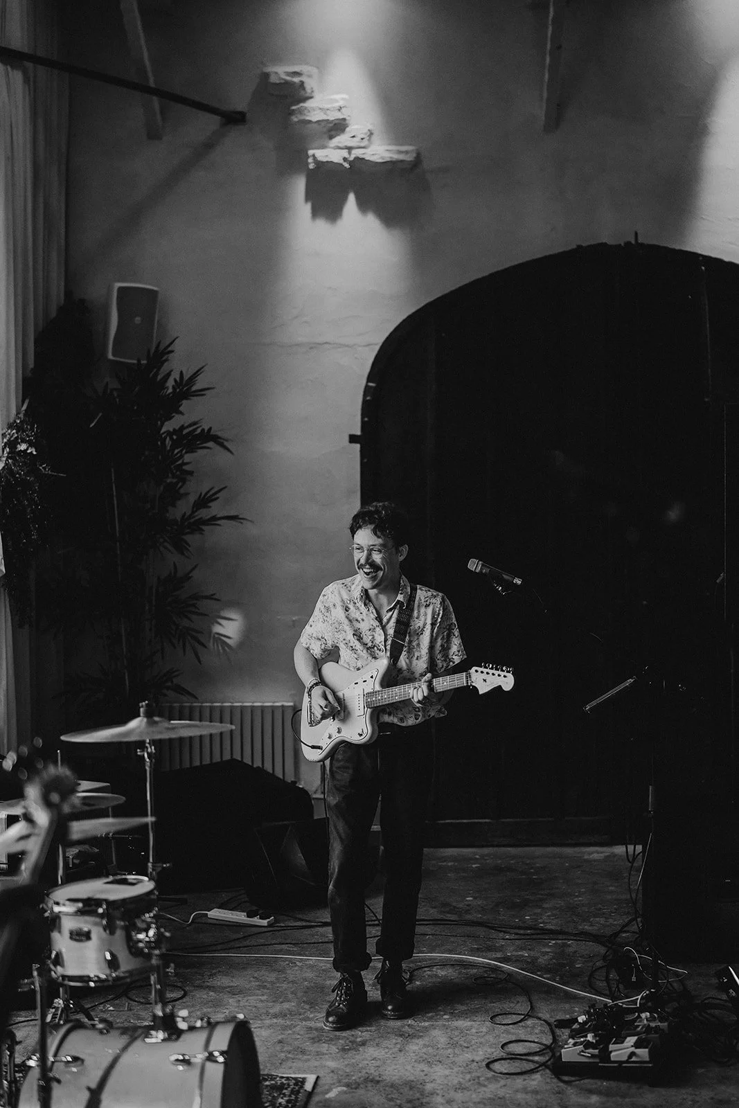 Playing Music at Runa Farm with the wedding band  - Photography by Danny Birrell