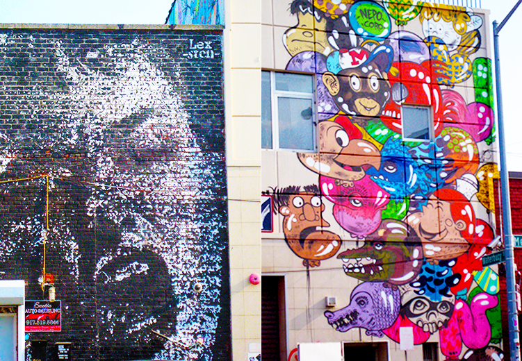 Street art or graffiti from the streets of Bushwick, Brookln in New York City