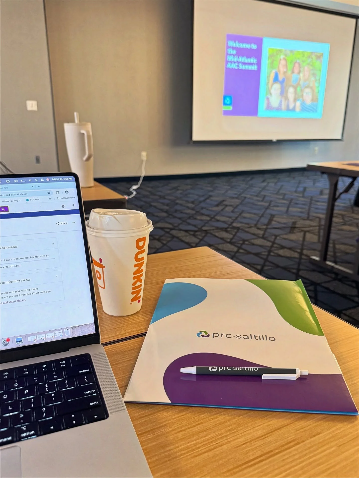 📚 Always Learning, Always Growing!

Yesterday, Ms. Lexi attended the Augmentative and Alternative Communication (AAC) Summit hosted by PRC-Saltillo! 🎉

She spent the day learning about AAC candidacy, strategies to support gestalt language processor