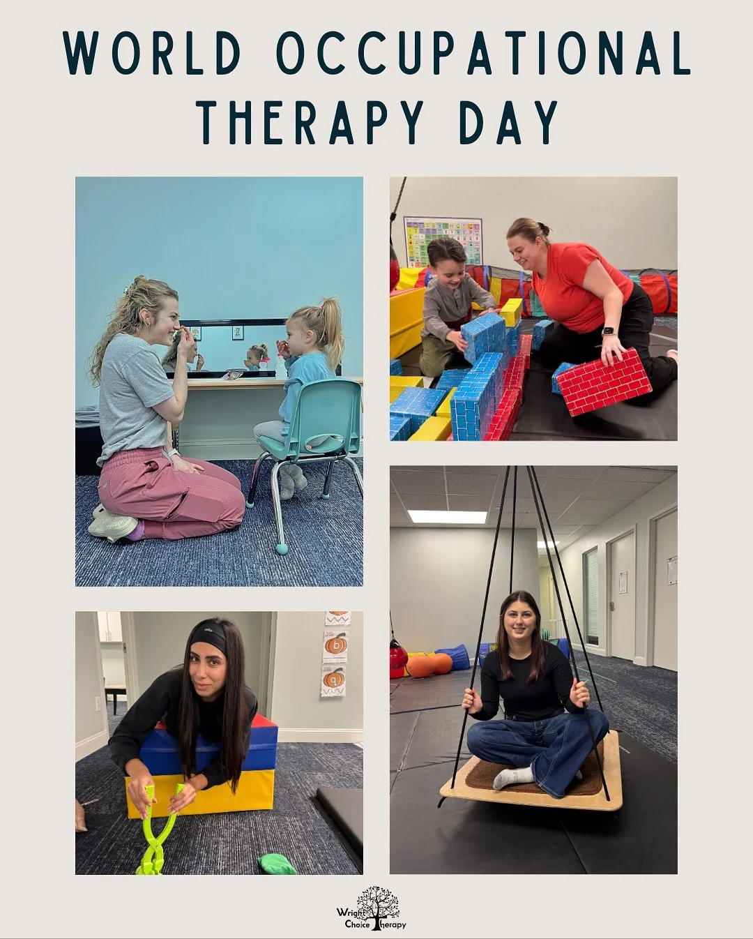 Happy World OT Day! 💚

Today we are celebrating occupational therapy and highlighting our amazing occupational therapists!🌳😊

Occupational therapy helps people of all ages participate in the activities that matter most. From play and learning to s