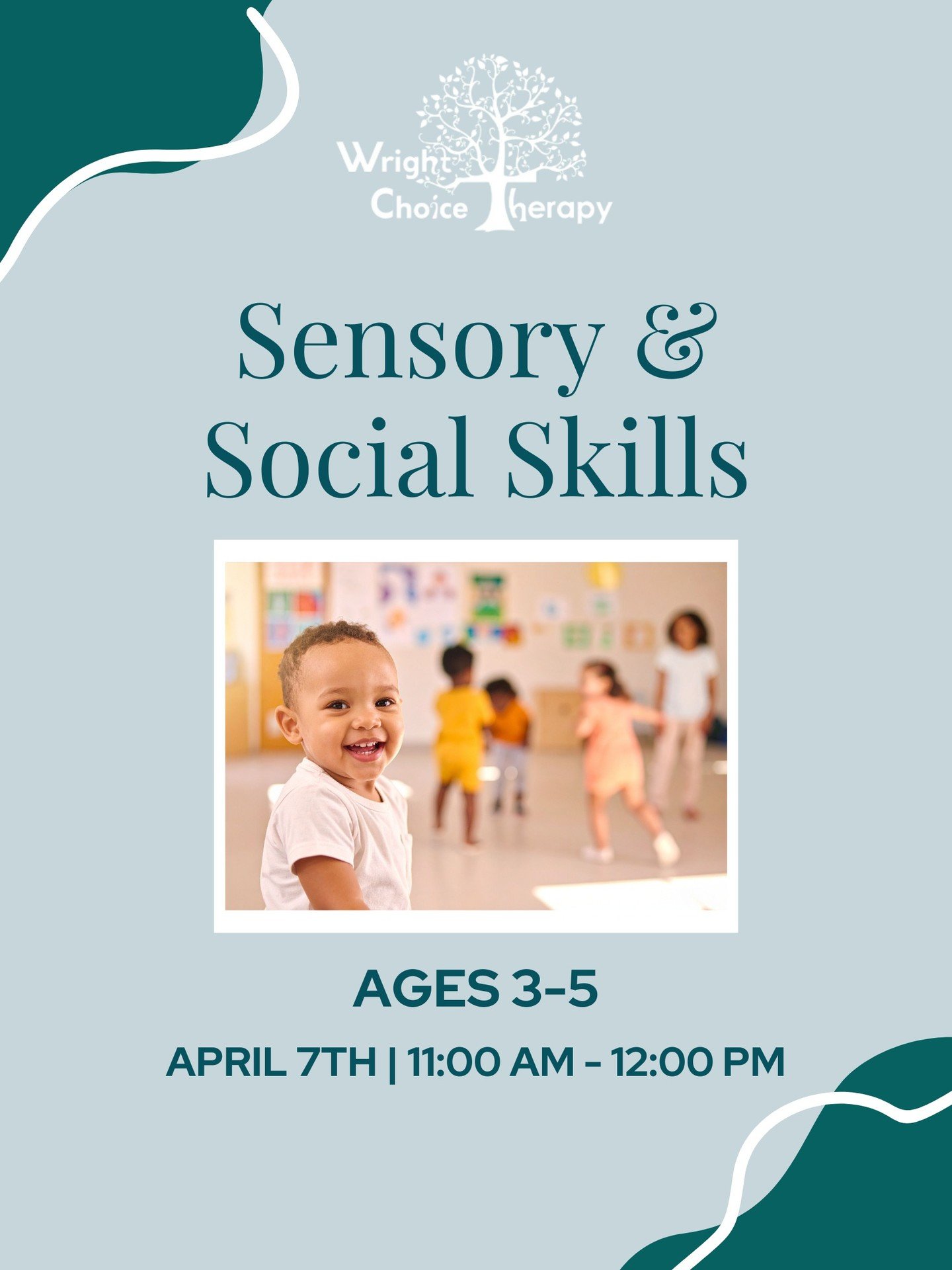 🌸 Spring Break just got even better at Wright Choice Therapy! 😎 

Kick things off with our Sensory &amp; Social Skills Group for little ones ages 3&ndash;5!

This drop-off group is designed to support children grow their social skills and sensory p