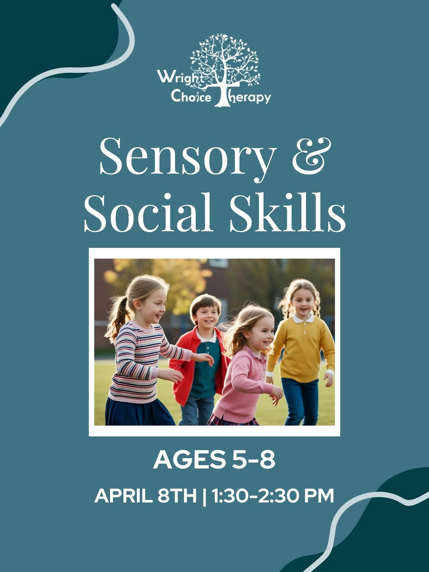 🌸 Spring Break fun continues... 😎

Join our Sensory &amp; Social Skills Group for children ages 5&ndash;8!

This drop-off group is designed to help kids strengthen social skills, emotional regulation, and problem-solving through engaging, therapist