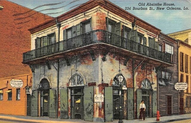 Louisiana Old Photo 8.5" x 11" Reprint New Orleans 1900-10 Old Absinthe House 
