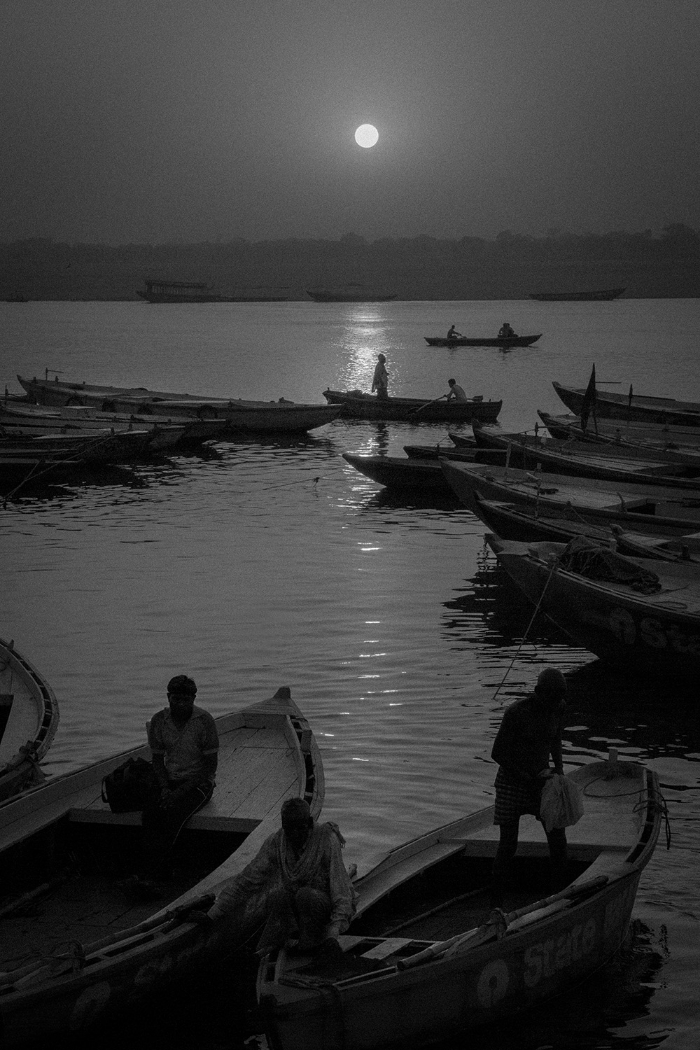Evening Boats on Ganges