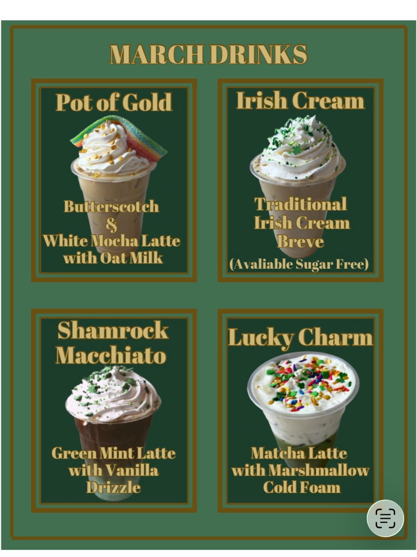 It&rsquo;s a lucky day to grab a drink! 🍀

Come celebrate St. Patrick&rsquo;s Day with our festive green drinks at Just Delicious.
Coffee, sweet treats, and a little Irish spirit in every cup.

Which one are you ordering today? 👇

#JustDelicious #S