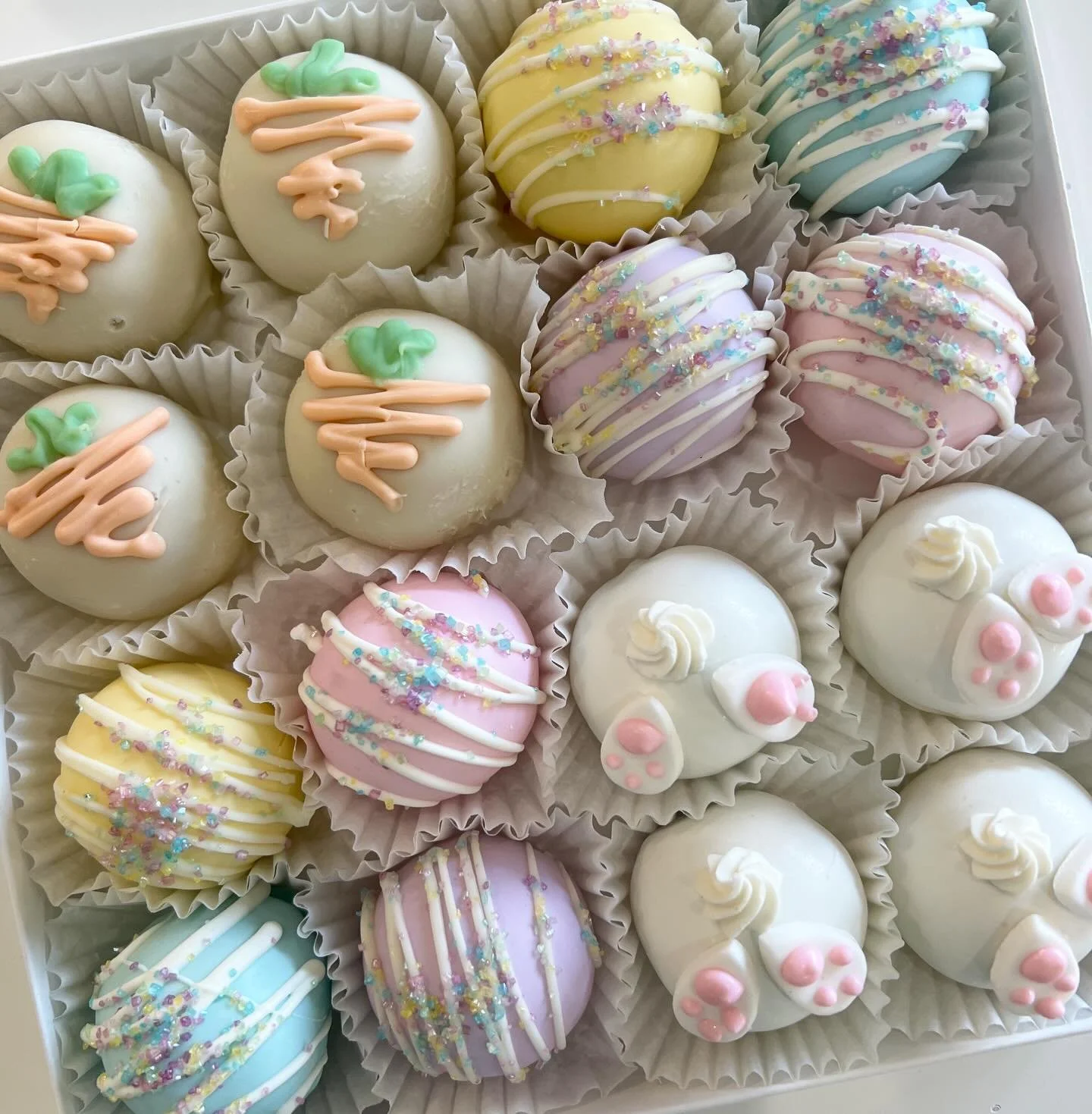 Spring just got a little sweeter 🐣🌸
Our Easter cake truffles are here!! Available in boxes of 4, 9, or 16 &mdash; perfect for Easter baskets, brunch, or a little treat for YOU 💗 #EasterTreats #CakeTruffles #SpringSweets #EasterDesserts #JustDelici