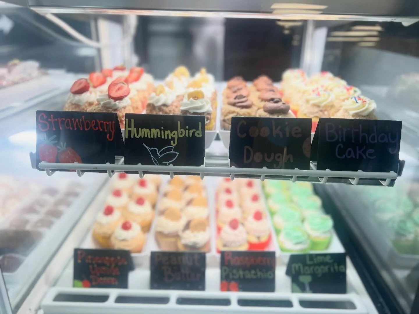 Fully stocked &amp; ready for you 🤍

Come grab something sweet today 🍪🧁🍓#justdelicious #sweettreat #treatyourself #comeandgetit
