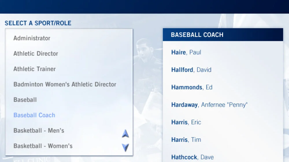 Easily navigable menus