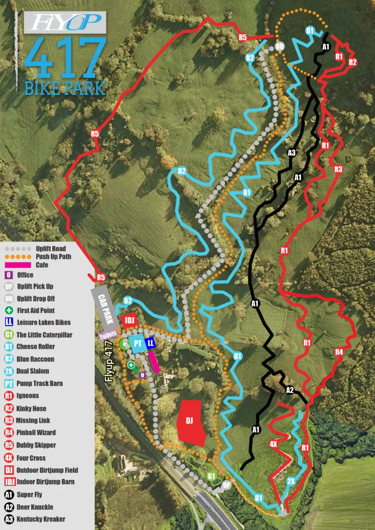 417 Bike Park Trail Map Ladies Day At Flyup Downhill By Jennifer Johnston & Mary Ann Lynn, Mtb, Uk  — 250London Women Riders Club
