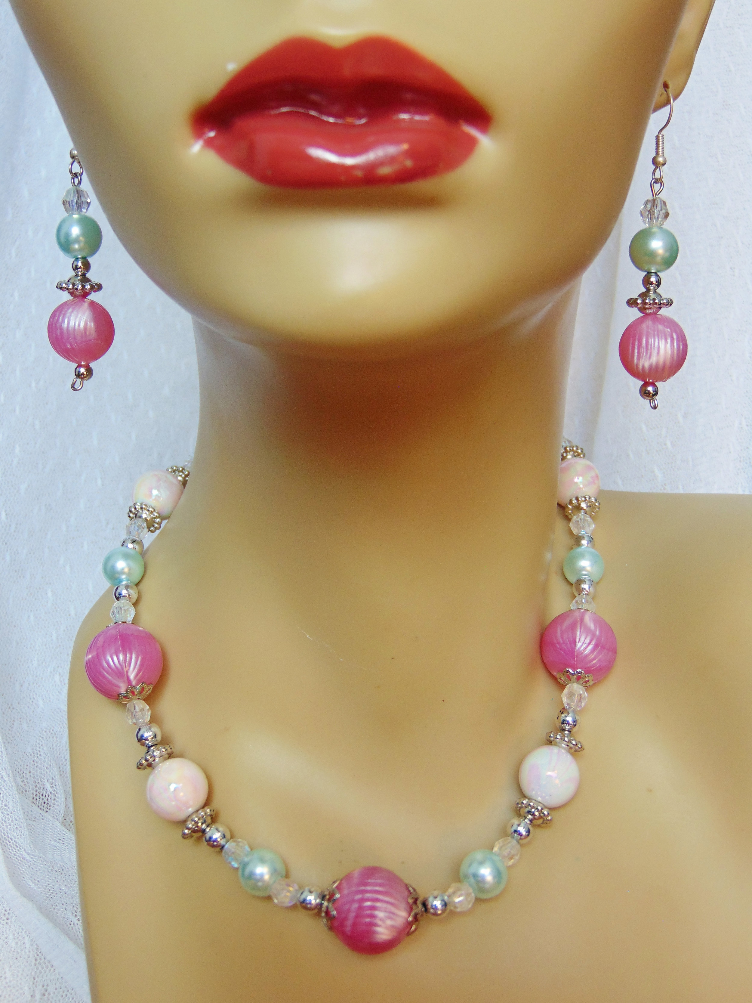 Handmade one of a kind necklace and earring sets by JMB Designs