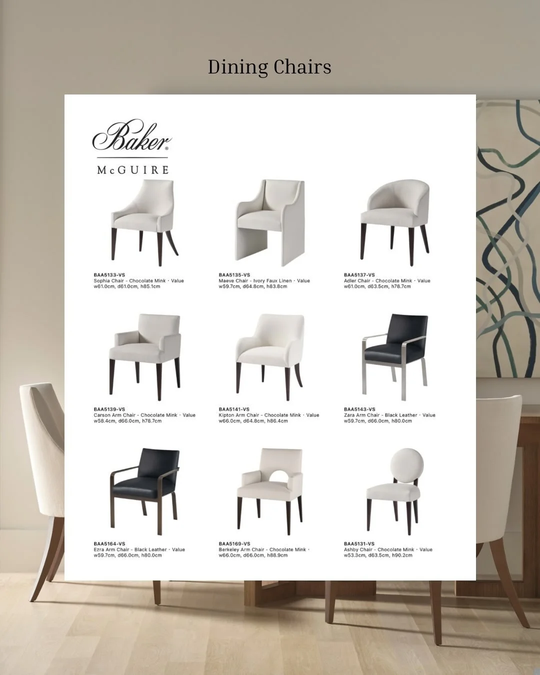 Holiday refresh, anyone?

Elevate your space with these stunning @bakerfurniture  dining chairs and stools, available to ship as shown and arriving within 1-2 weeks!

Why wait for luxury? 

Get in touch with our team today for more info!