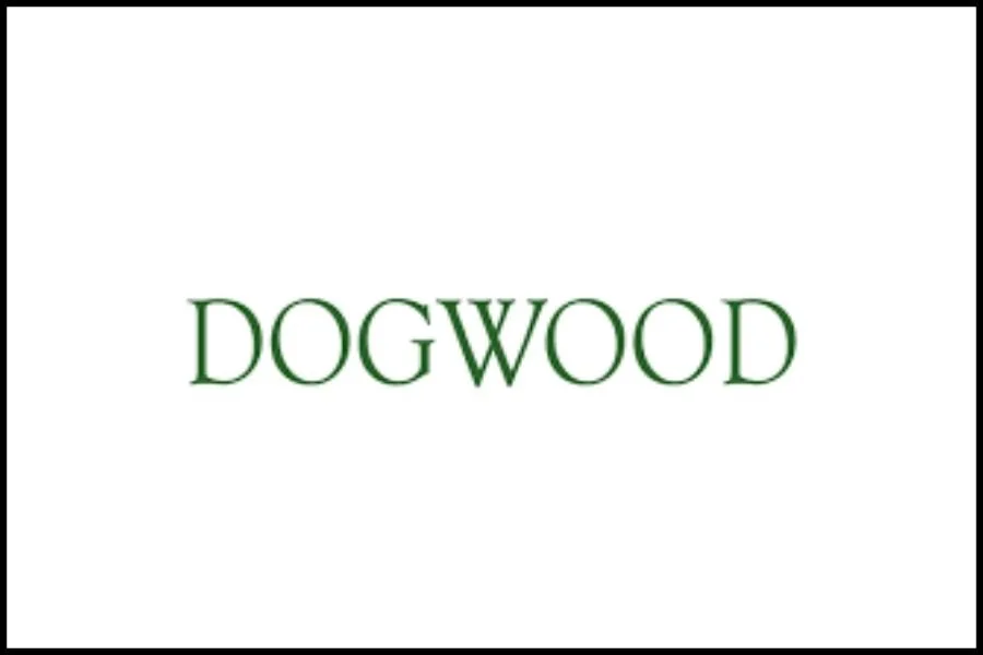 Text reading 'DOGWOOD' in green letters on a white background.