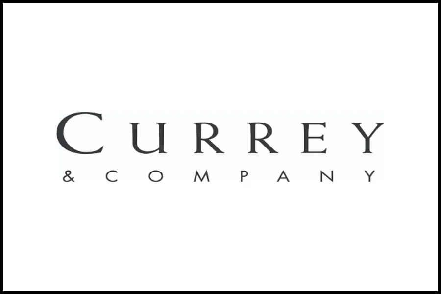 Logo for Currey & Company with black text on a white background