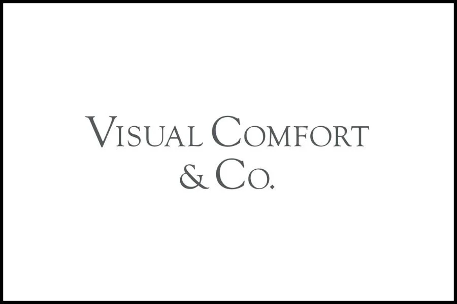 Logo with the words "Visual Comfort & Co." in gray font on a white background.