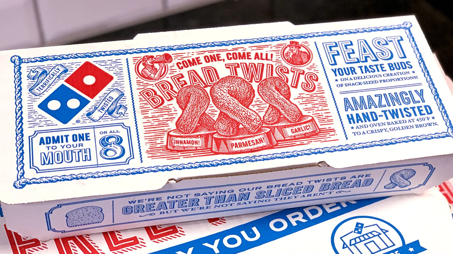 Domino's Bread Twists Box Design — Ryan Dowling | ACD Art Director