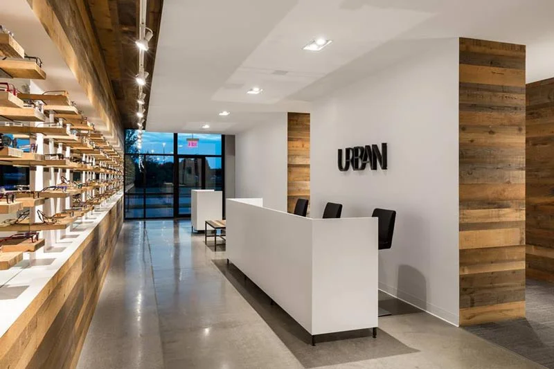 Project Log: Contemporary Retail Space with Reclaimed Wood Feature Wall &amp; Display Case