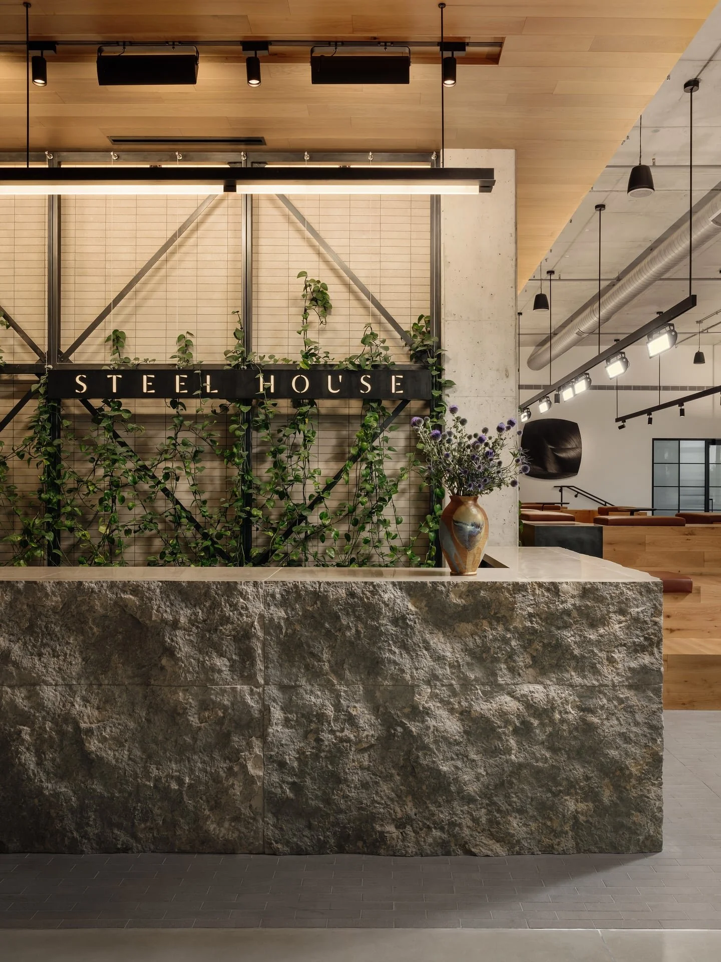 Steel House Lobby Legacy Oak