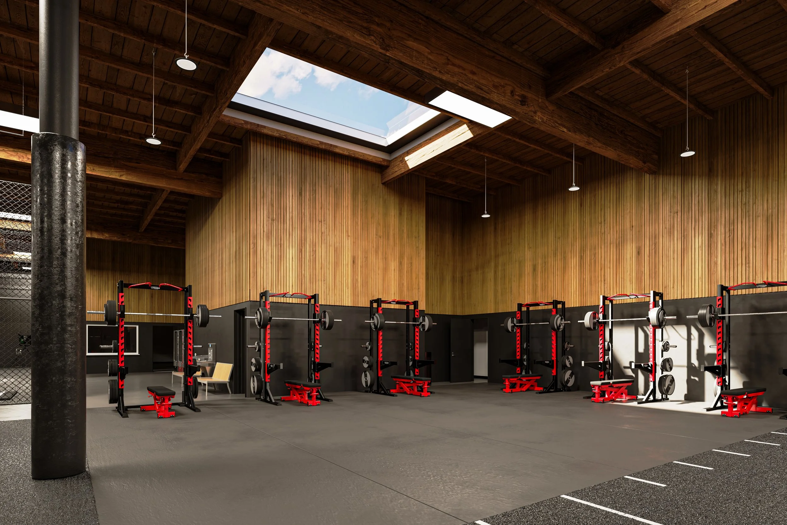 Photo render of The EM Speed & Power training area.