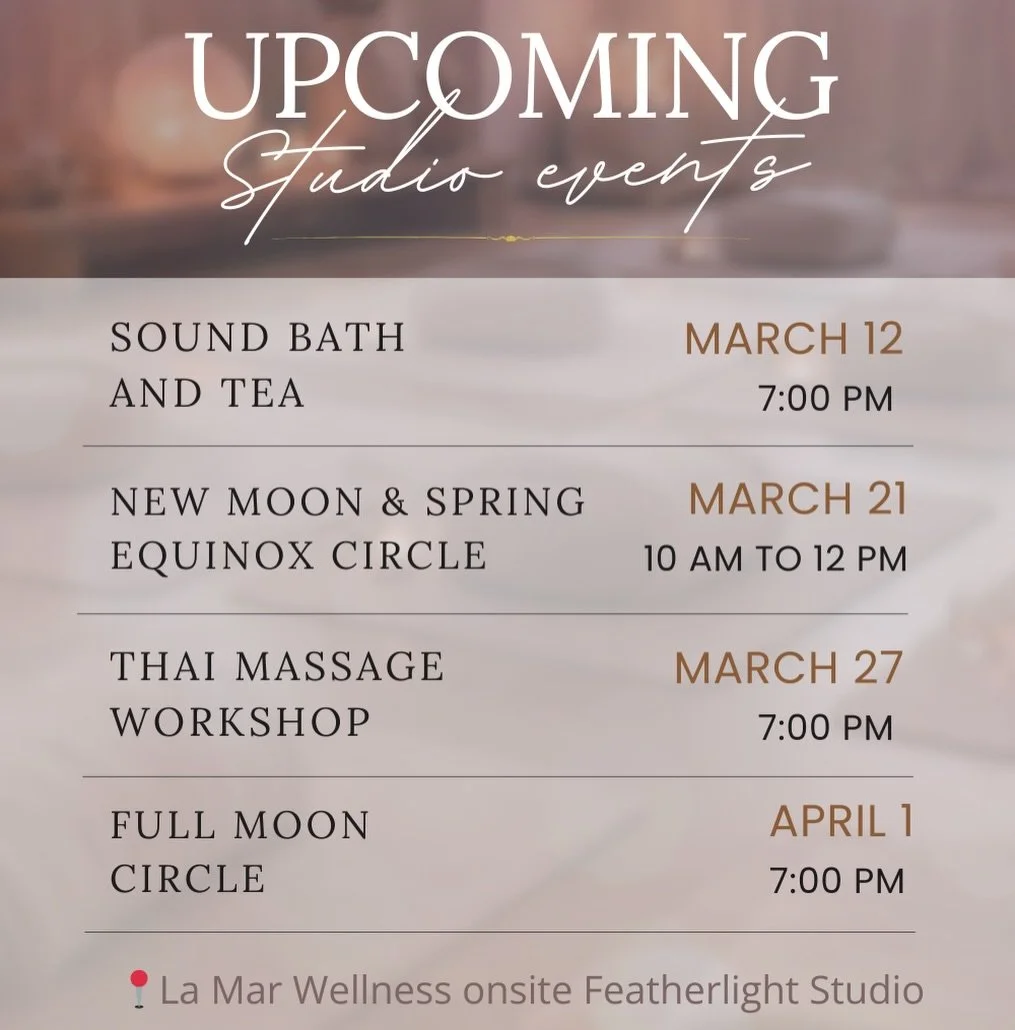 Upcoming Events at Featherlight 
Sign up via Jane at link in Bio for Studio Experiences

#soundbath #mooncircle #relax #selfcare #burlington