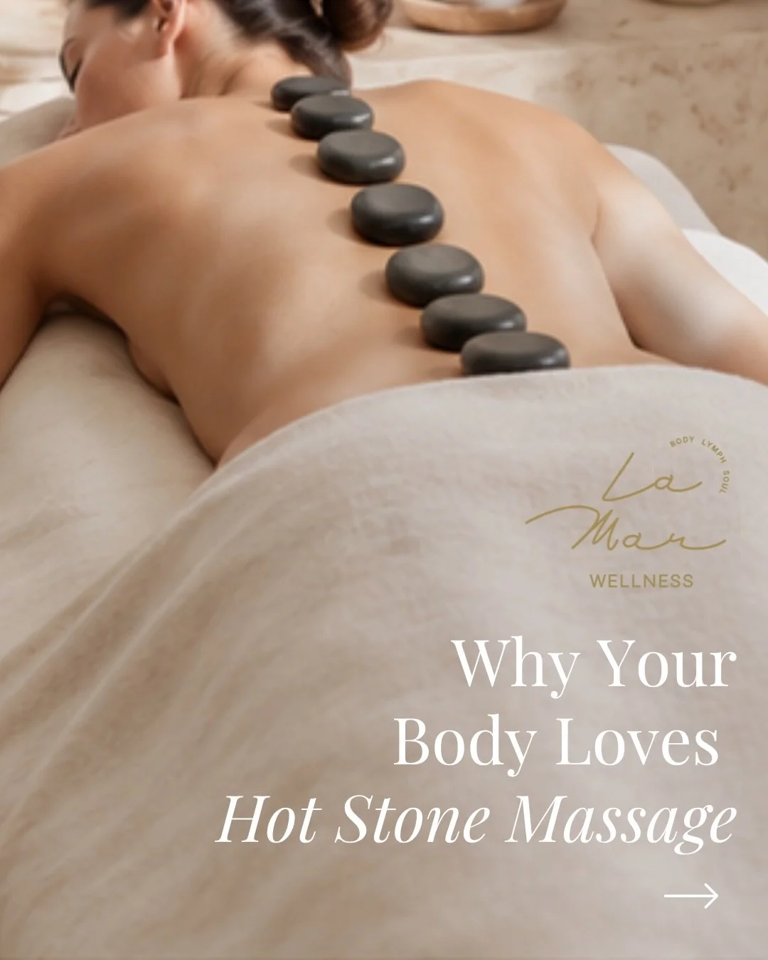Our hot stone massage treatment is both grounding and luxurious but most of all embodies a return to the earth element.

Warm basalt stones provide a grounding sense of comfort while helping to melt away muscular tension and stress. 

If you&rsquo;ve
