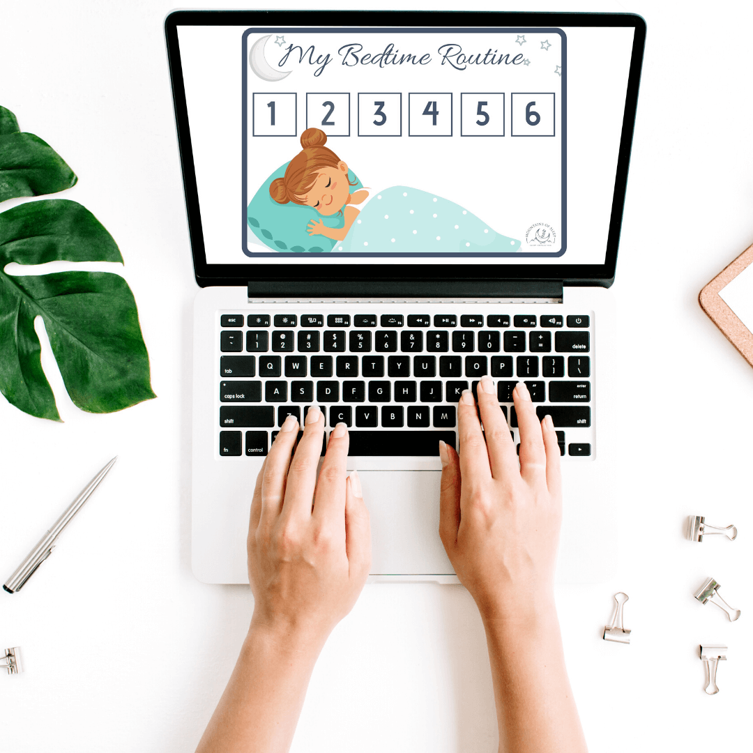GIRL Bedtime Routine Visual Schedule (Digital Download)