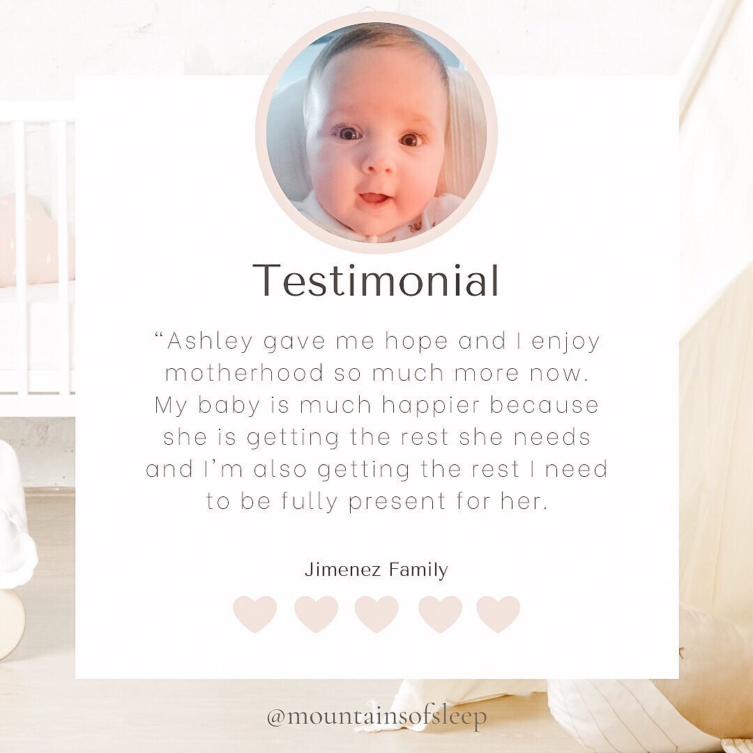 💗Testimonial💗

The words this mother spoke really resonated with me because I remember when I found hope after feeling very hopeless with my daughters sleep. 

It reinforces my passion to help others find their hope and a whole lot of sleep!