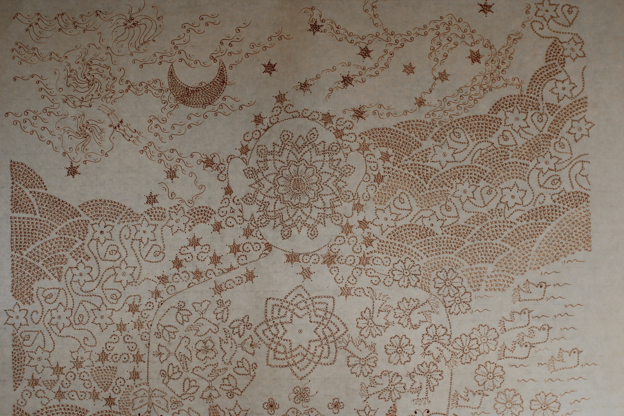  Detail, ink on paper, 135X68cm, 54x27 inch 