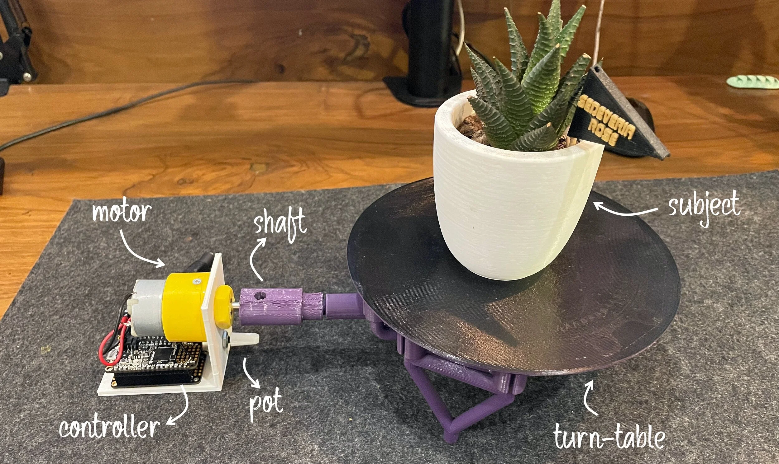 DiY motorised 3D Printed TurnTable 
