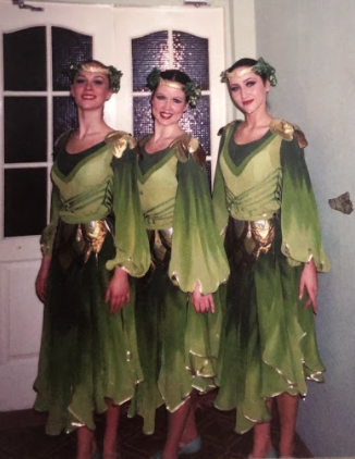 Lana (center) in costume for her favourite Virsky dance to perform, Khmel.