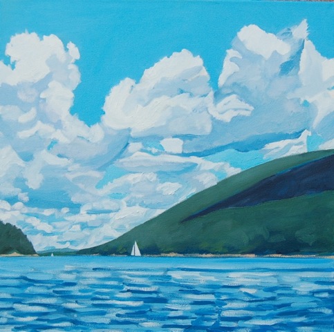 Down the Sound , oil on canvas, 20x20, 2014
