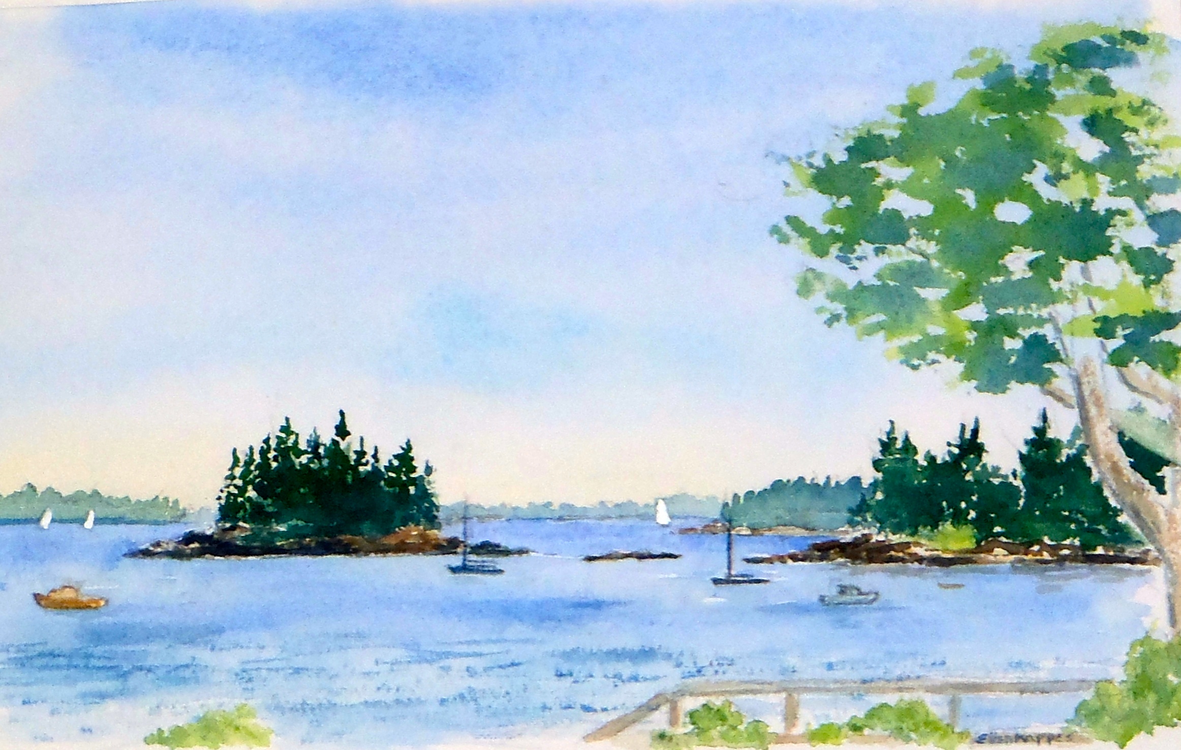   Seal Harbor , watercolor 