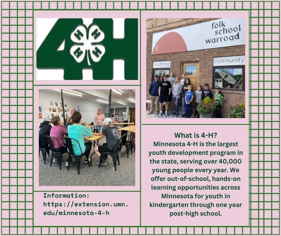 4H meets at Folk School Warroad