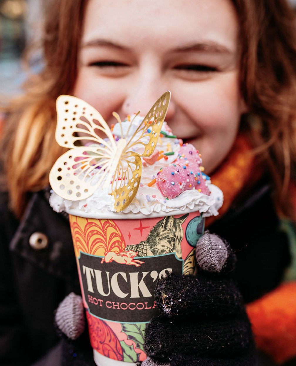 We aren&rsquo;t ready to say goodbye to this decadence just yet 😭☕️ ⁠
⁠
Grabbing our massive cups of Tuck&rsquo;s Truffles hot chocolate at the rink every chance we get before the spring turnover begins. Run (or skate), don't walk!