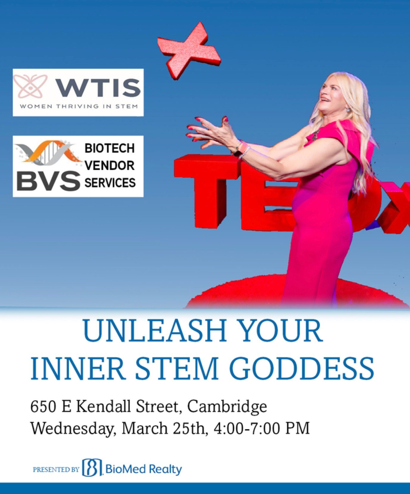 DARE TO BE YOU! with BVS next week on March 25th!⁠
⁠
Unleash Your Inner STEM Goddess⁠
⁠
This workshop will help accomplished women in STEM unlock their authentic flair and step into bold leadership, so they enjoy the pay, recognition, and fulfillment