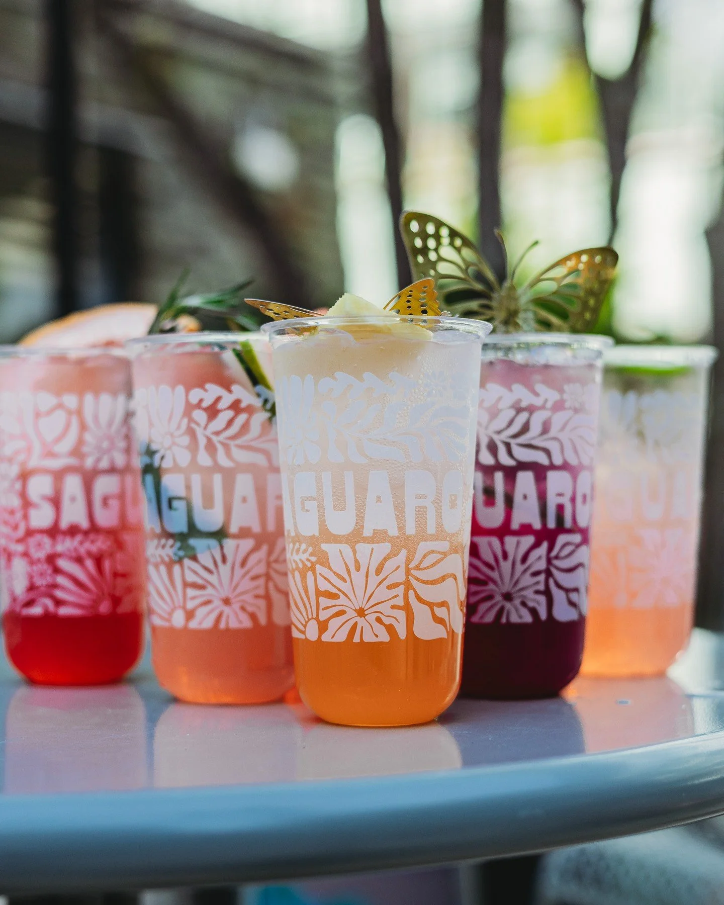 The signature mocktail/cocktail lineup at Saguaro is basically summer in a glass!⁠
⁠
🍋&zwj;🟩Prickly Pear Punch- pear and lime ⁠
🍊Blood Orange Rosemary- blood orange, fresh rosemary + lemon ⁠
🍉Watermelon Basil - watermelon, fresh basil + lime. ⁠
?