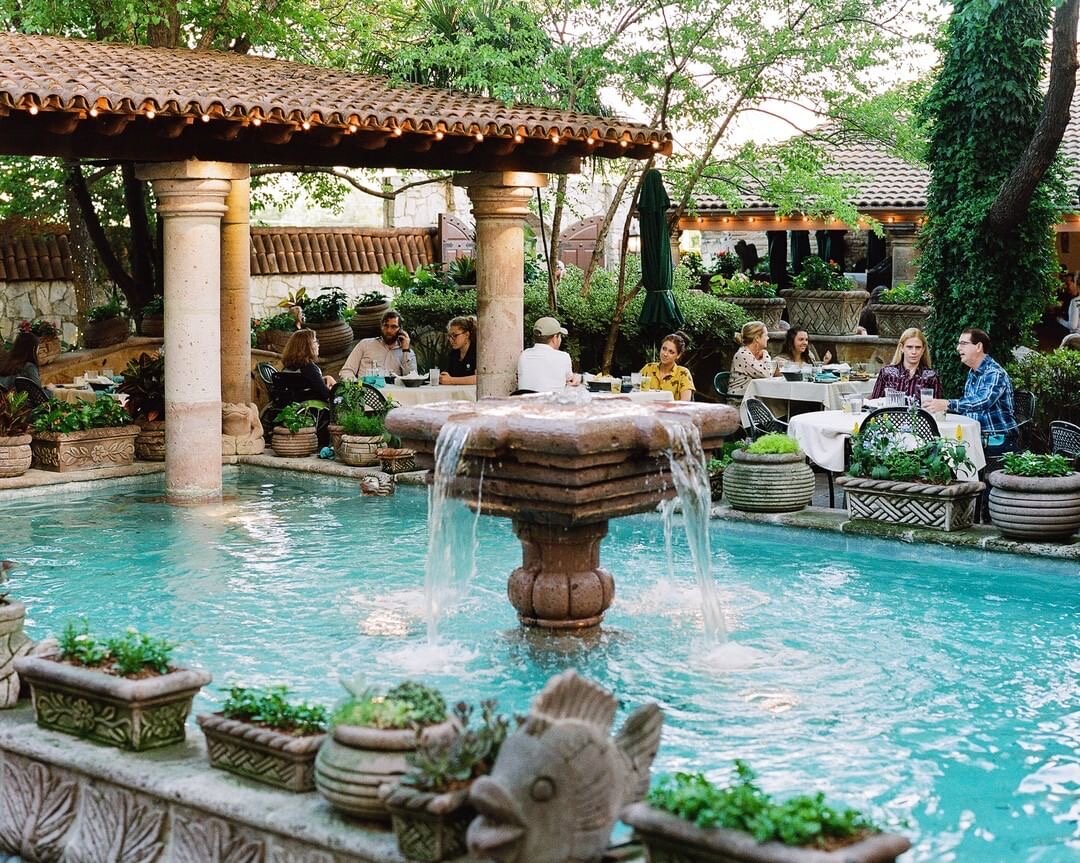 The famous patio and pool photo via Joe T Garcia’s.
