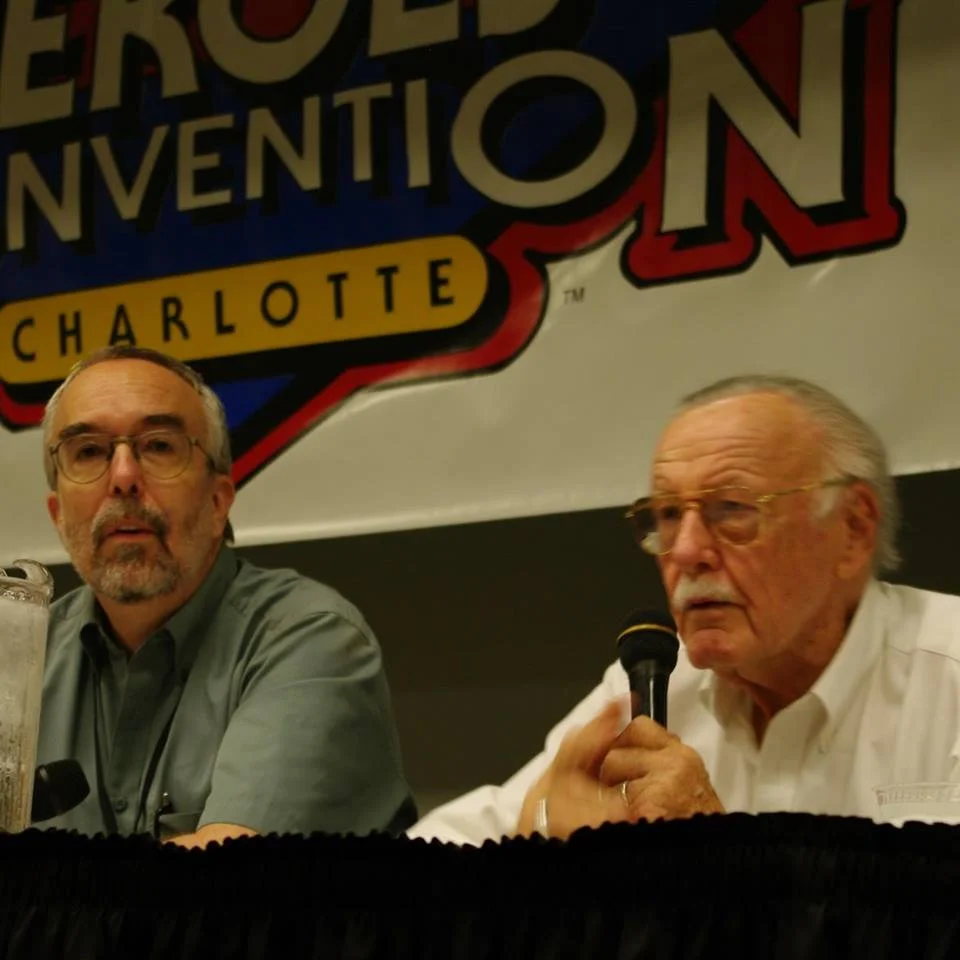 Steve Saffel on a panel with Marvel publisher, editor and producer Stan Lee