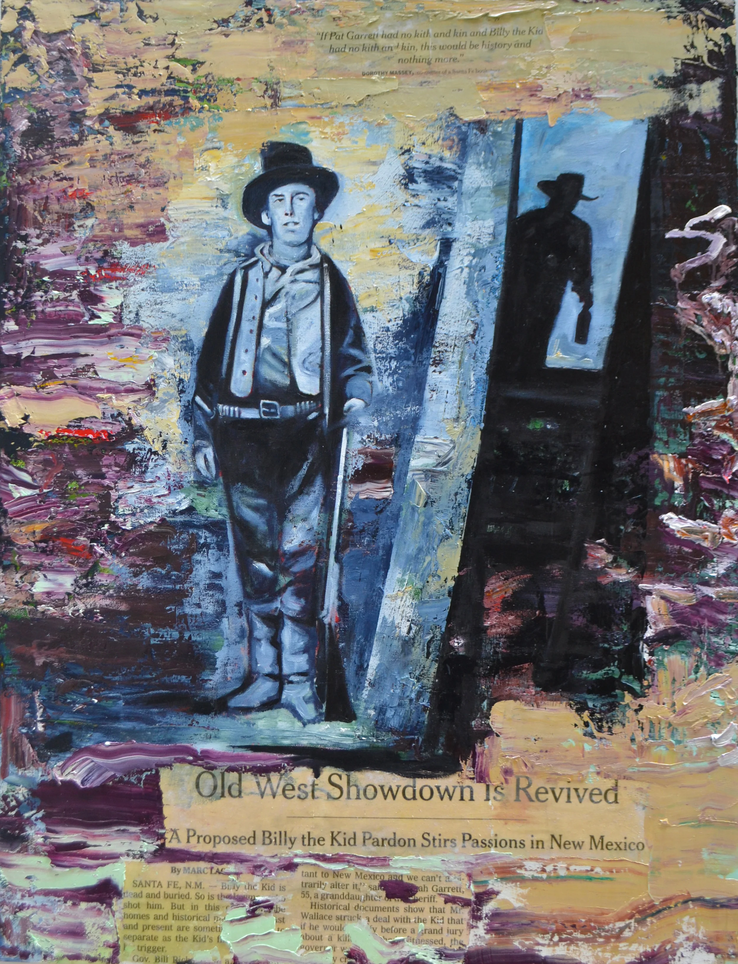 Old West Showdown 2018 oil on canvas 48 x 38”