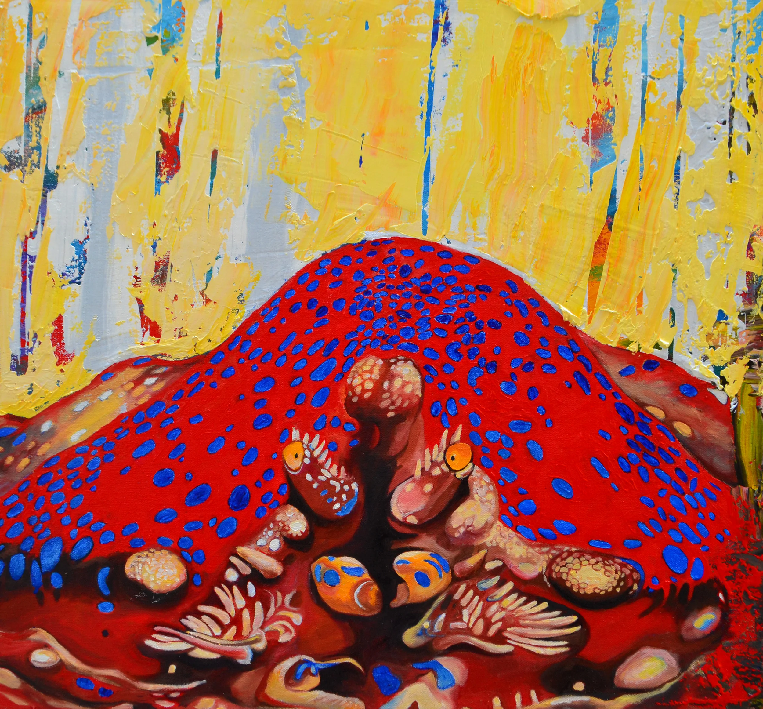 King Crab 2019 oil on canvas 28 x 28”