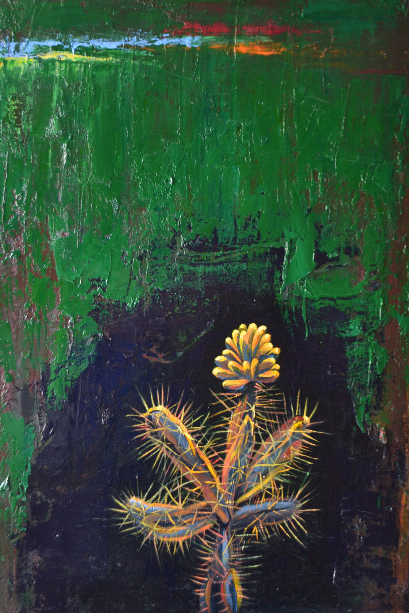   Desert Bloom  2020 oil on canvas 38” x 30” 