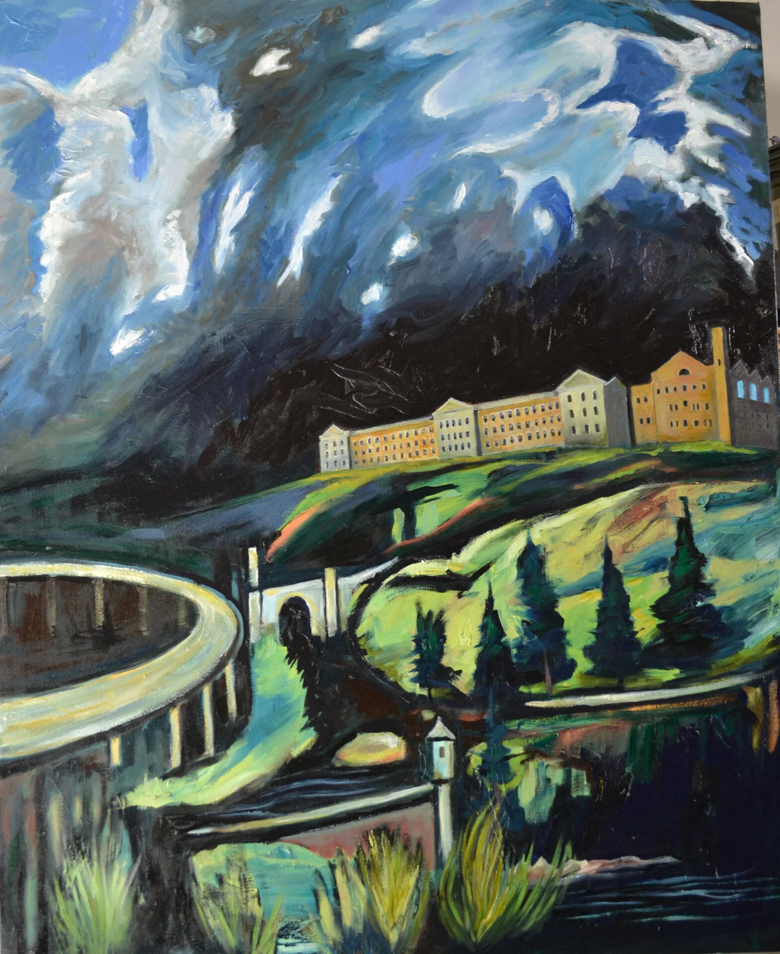 After El Greco_ Holy Toledo It's Jersey City_Peter Delman_oil on canvas_ 44_x36_.JPG