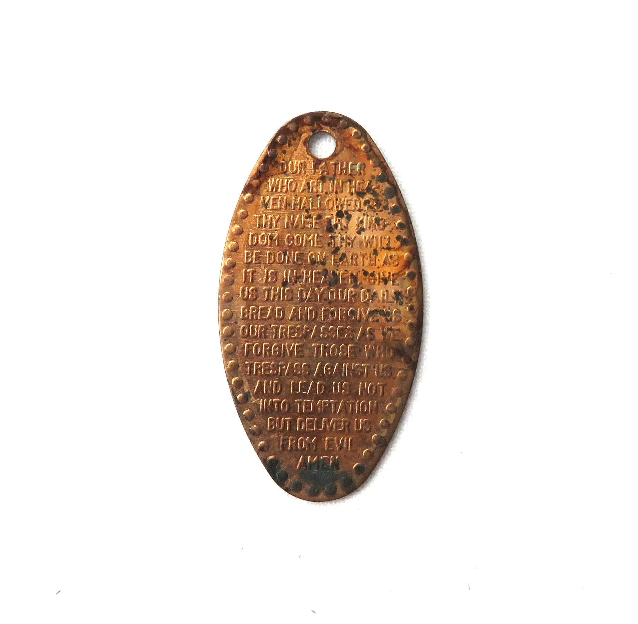 U.S.  Lords Prayer Necklace Medallion