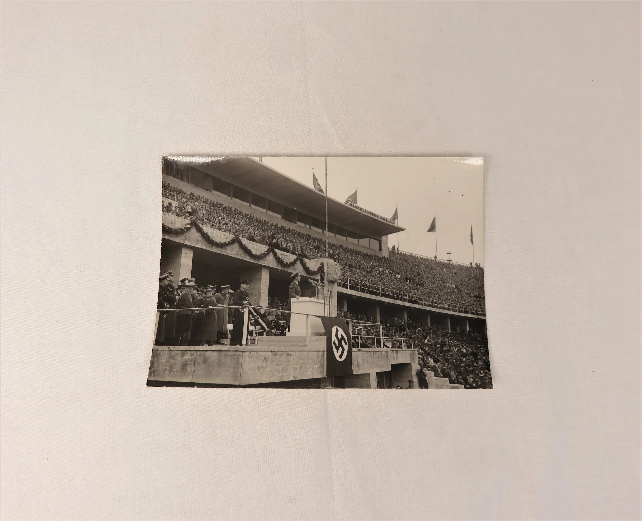 Germany.  Goebbels Speaks in Olympic Stadium, Press Photo
