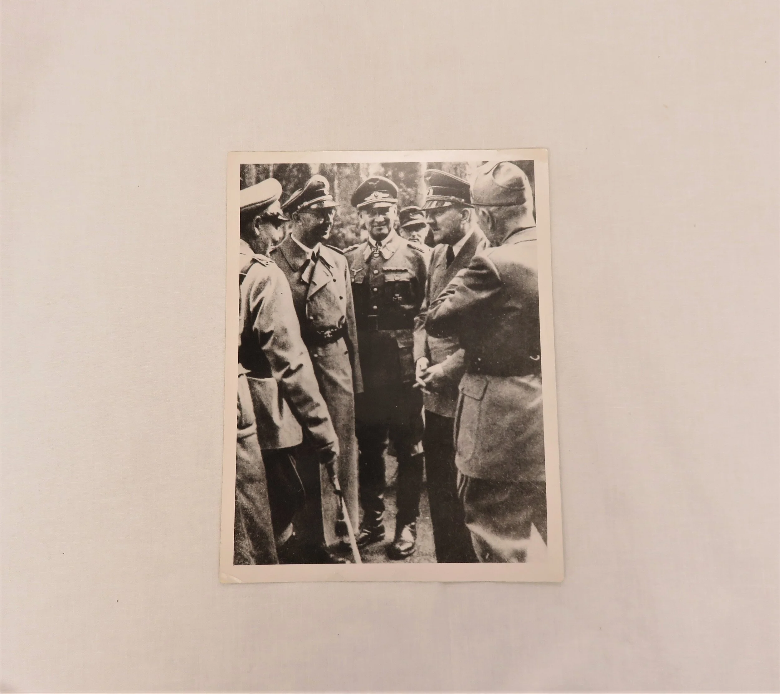 Germany.  L to R, Goring, Himmler, Loerzer, Hitler & Mussolini, International News Photo