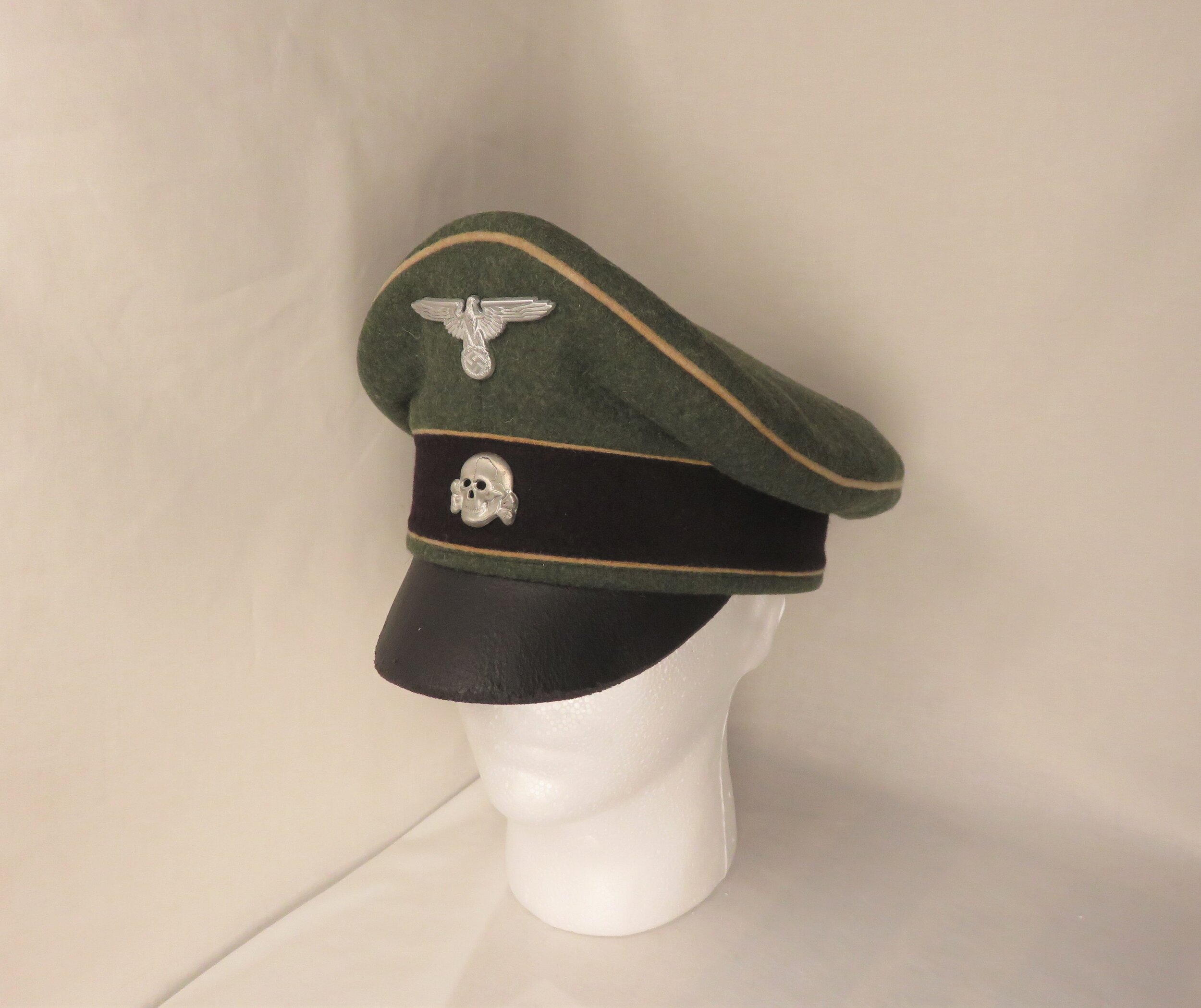 Germany. Waffen-SS NCO / Officer Visor 