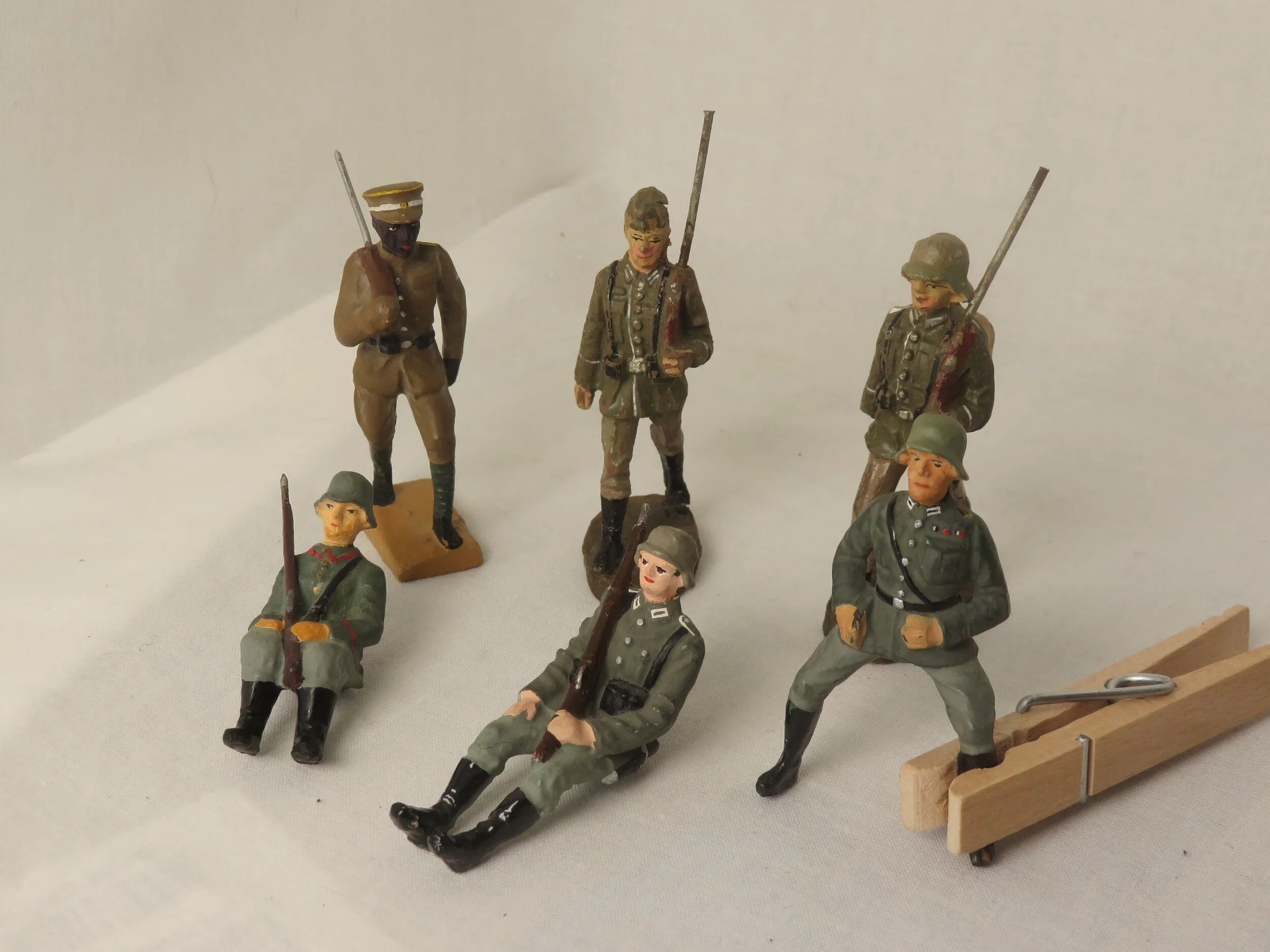 Germany.  Original Nazi Era Set of 6 Toy Soldiers